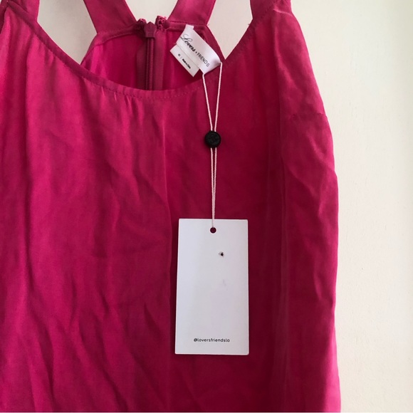 ❤️NWT Revolve Lovers + Friends Tina Hot Pink Ruched Dress Size XS - Picture 7 of 10